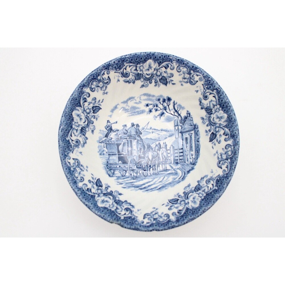 Johnson Brothers Coaching Scenes Blue Cereal Bowl 274852